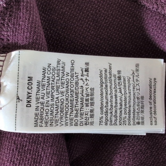 DKNY 1/4 Zip Mock Neck Long Sleeve Pullover Sweater Men Small Burgundy - Picture 9 of 10